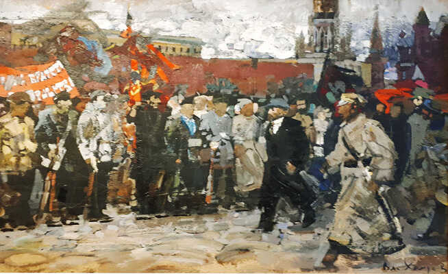 Холуев Владимир Фёдорович. Эскиз к картине «Солдаты Революции»